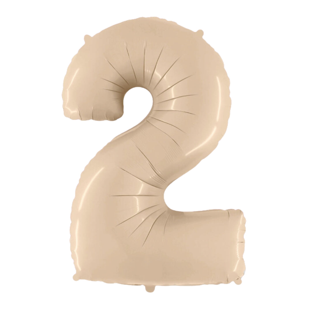 Cream Pink Blue Numbers 40" 0-9