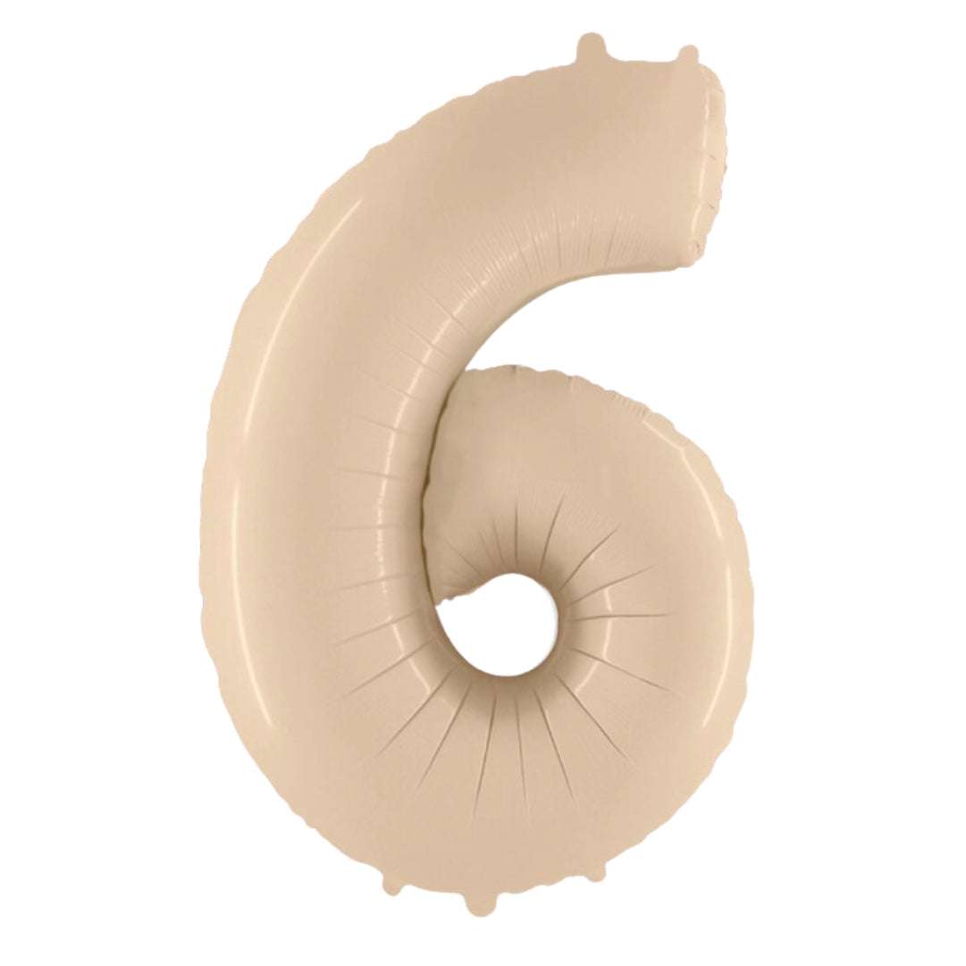 Cream Pink Blue Numbers 40" 0-9