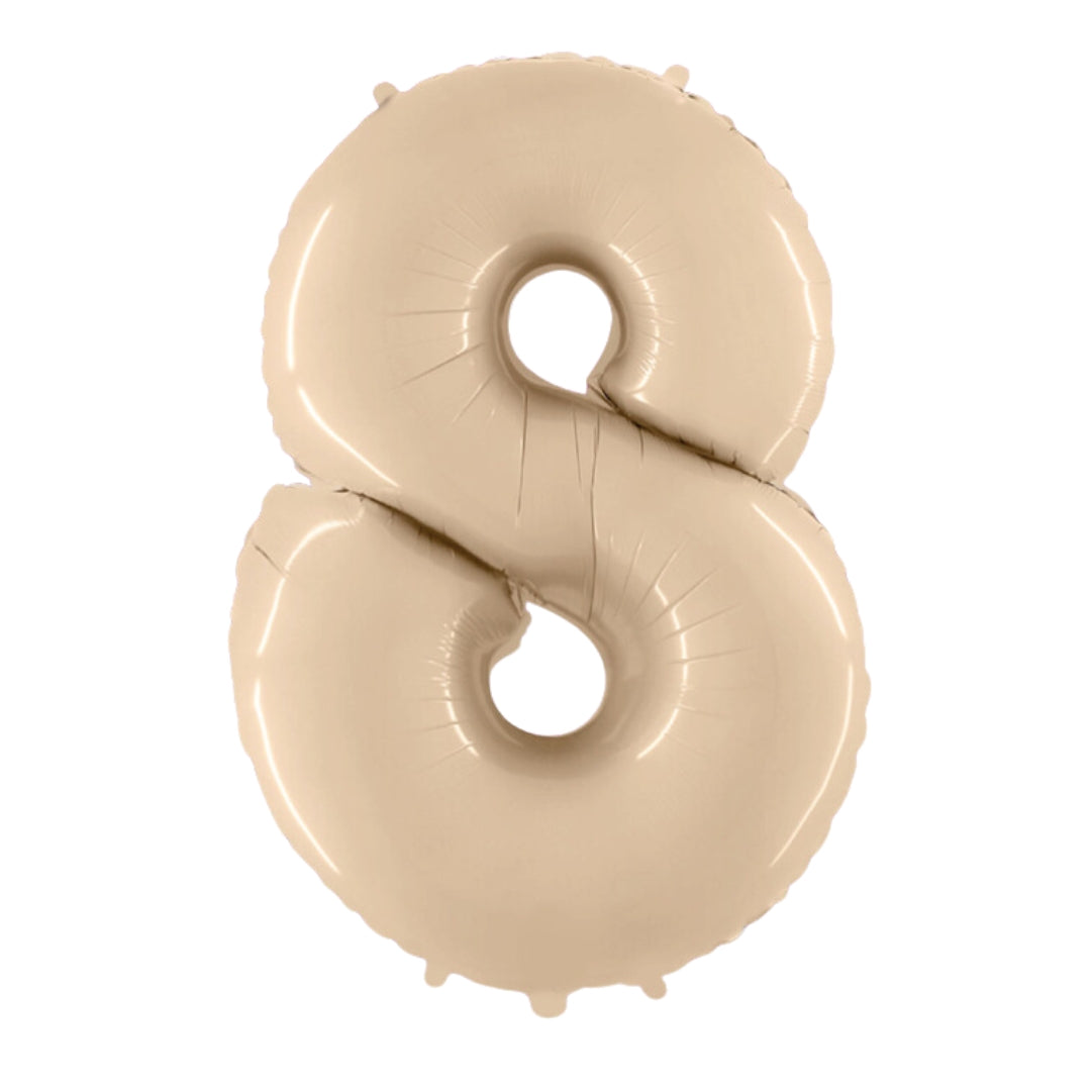 Cream Pink Blue Numbers 40" 0-9