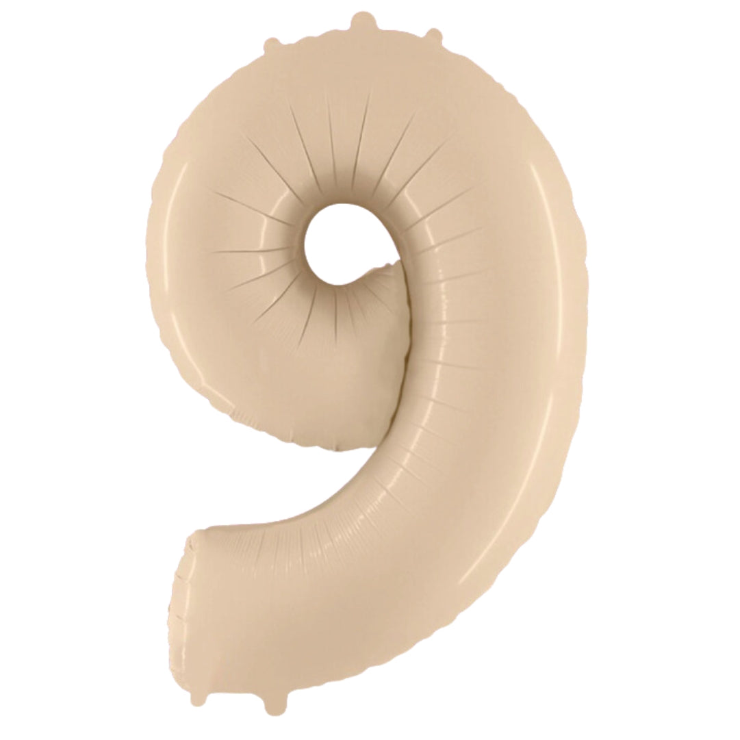 Cream Pink Blue Numbers 40" 0-9