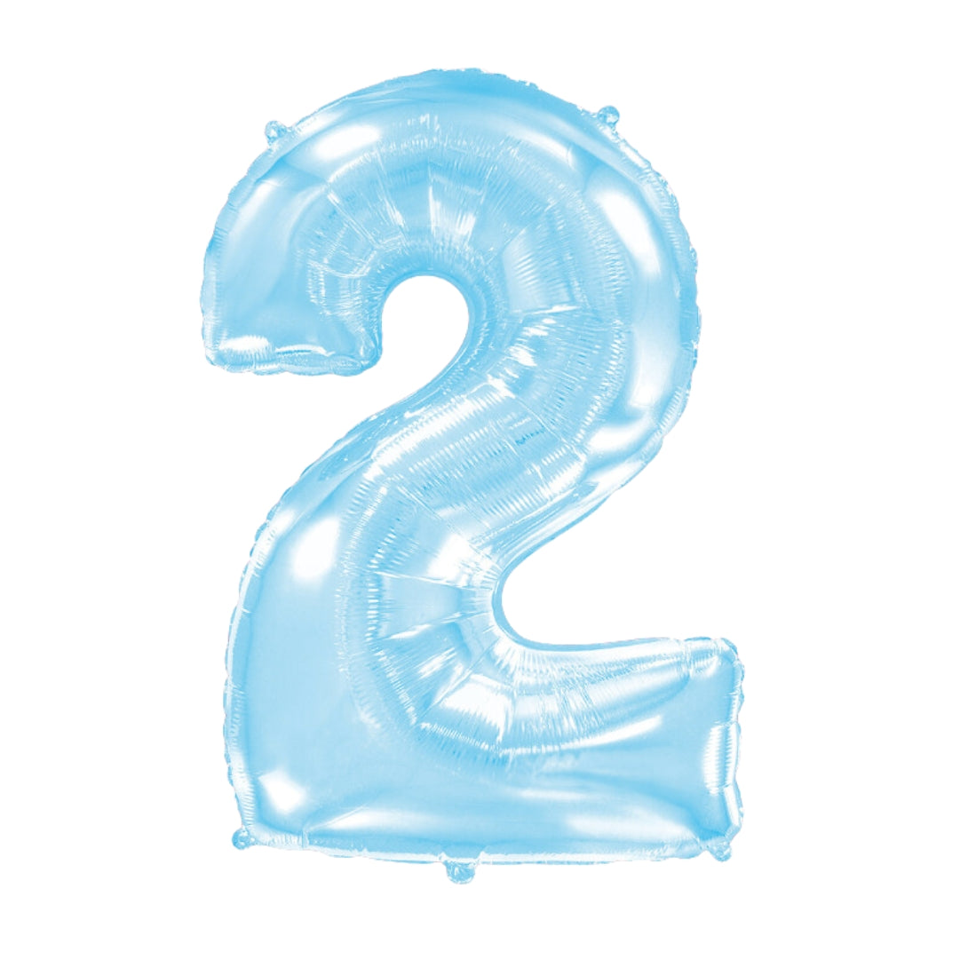 Cream Pink Blue Numbers 40" 0-9