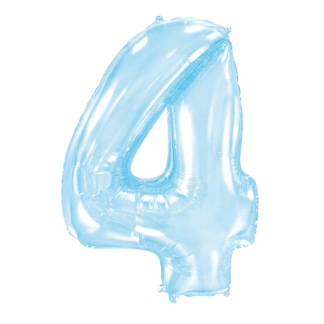 Cream Pink Blue Numbers 40" 0-9