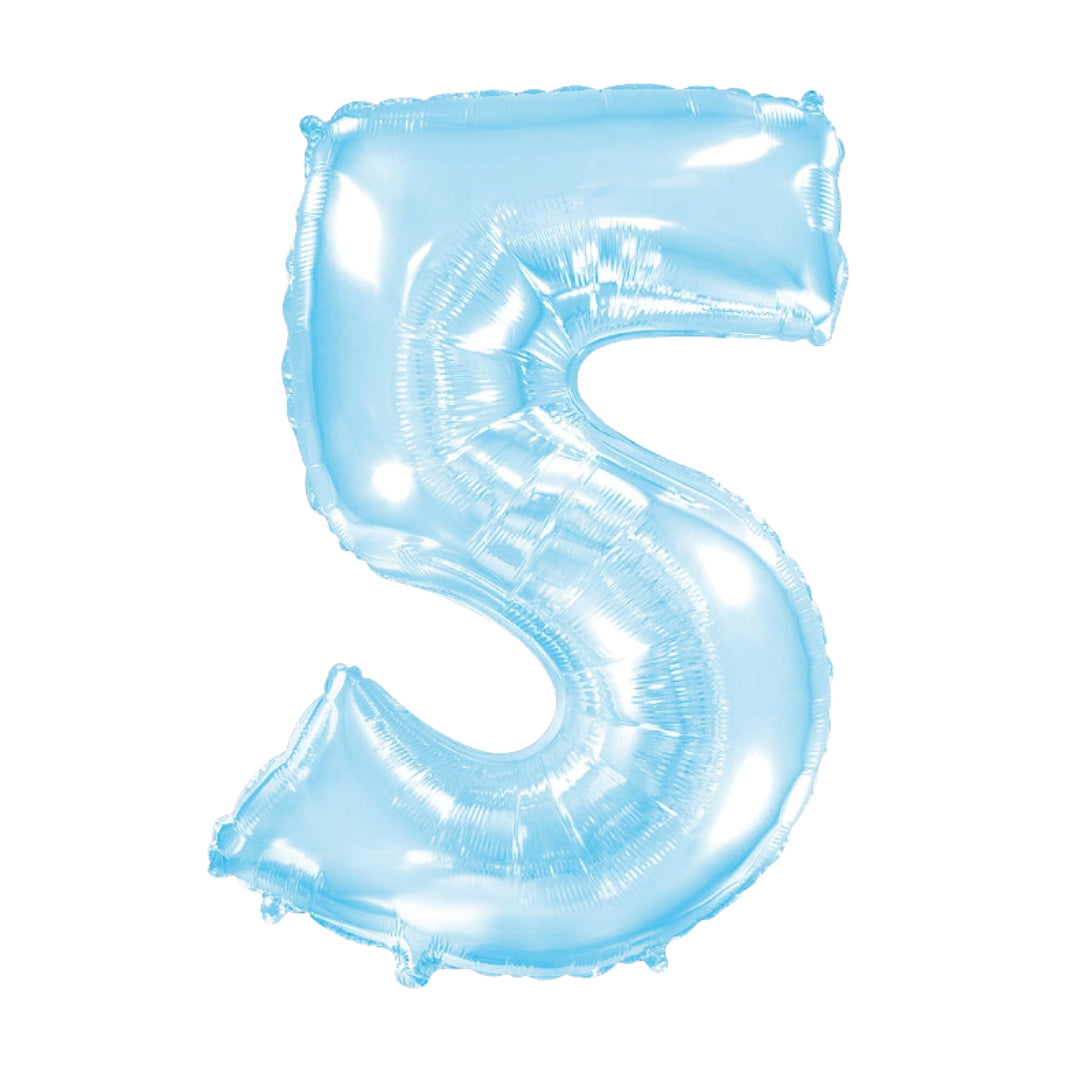 Cream Pink Blue Numbers 40" 0-9