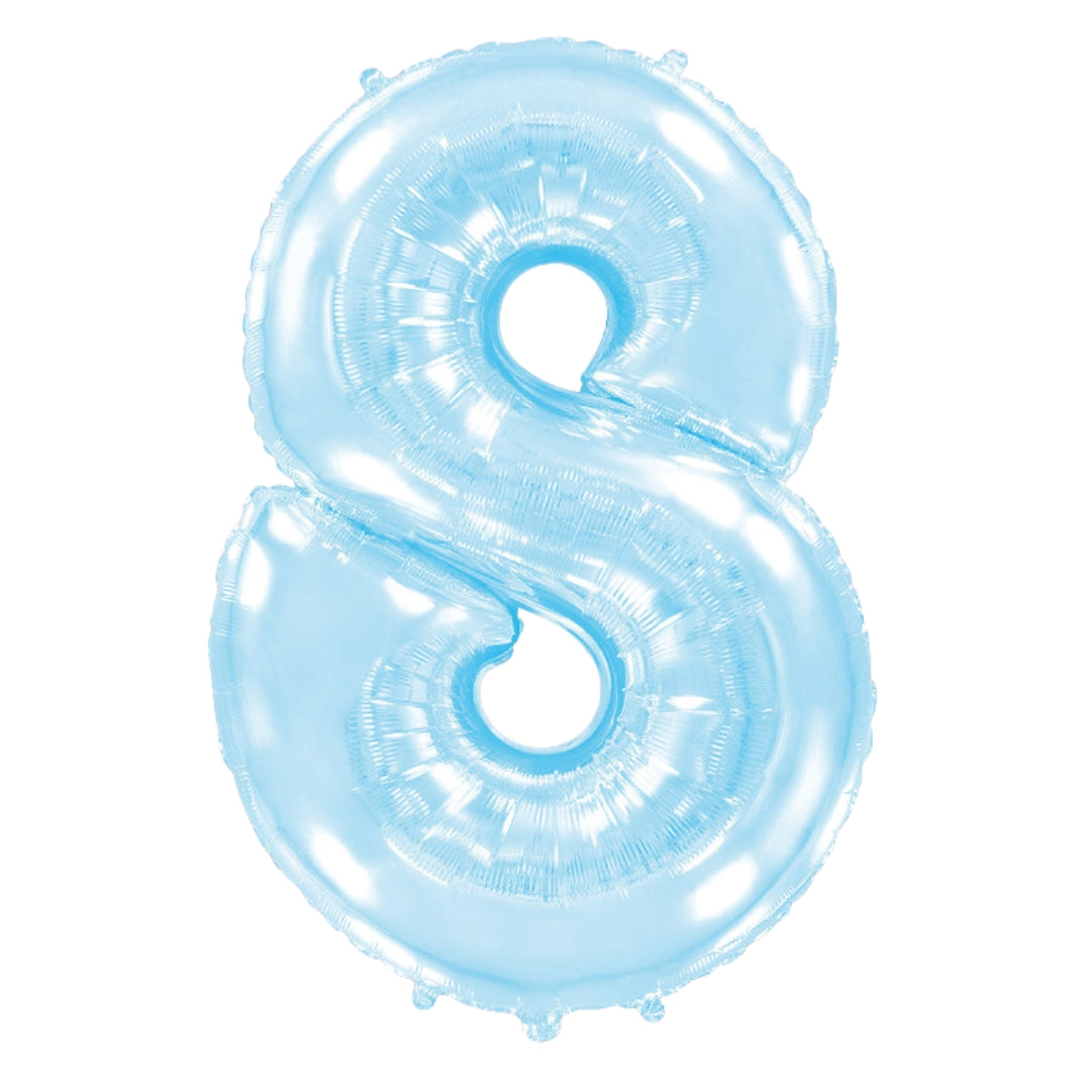 Cream Pink Blue Numbers 40" 0-9