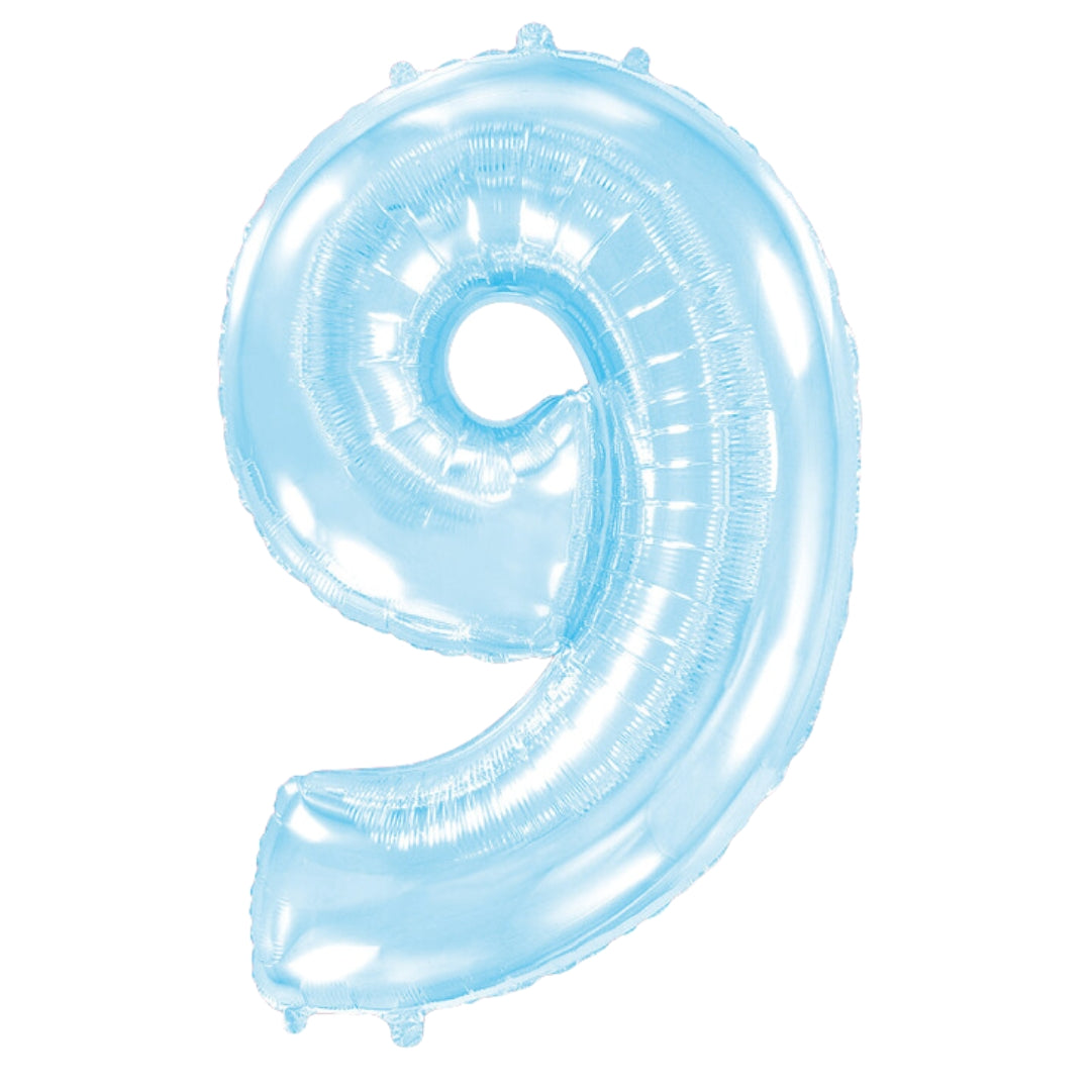 Cream Pink Blue Numbers 40" 0-9