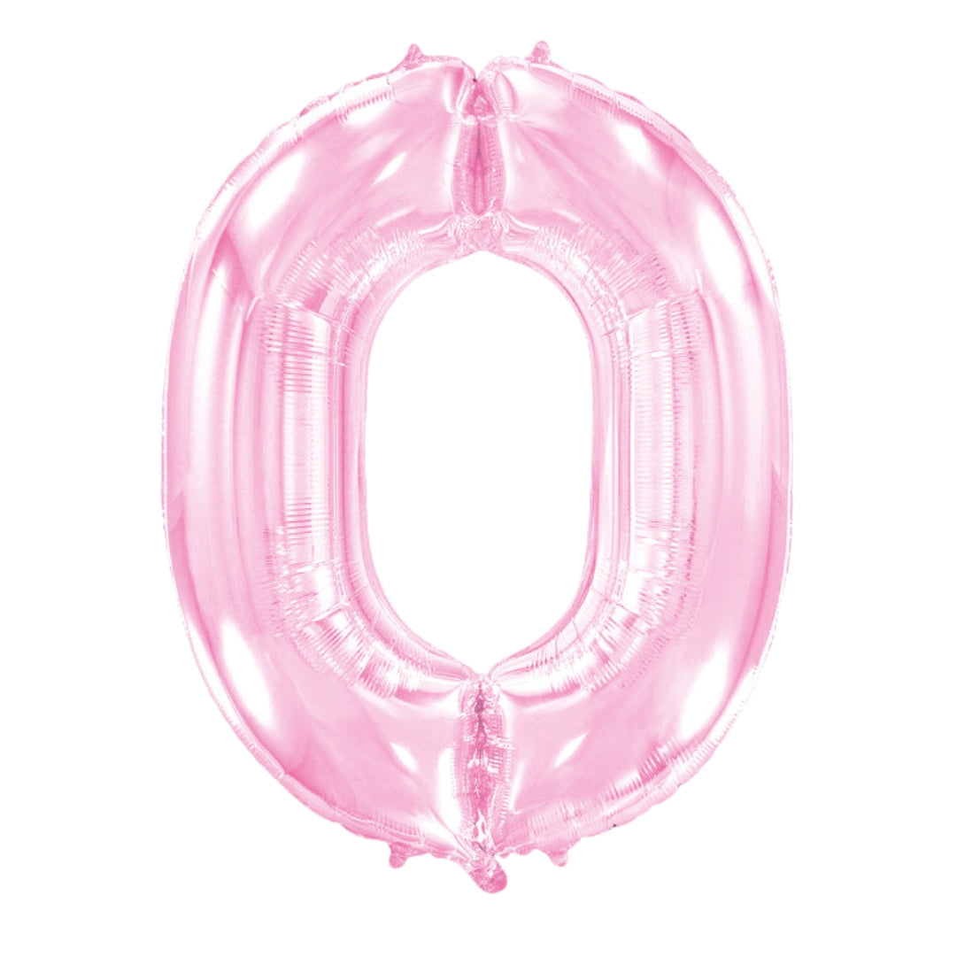 Cream Pink Blue Numbers 40" 0-9