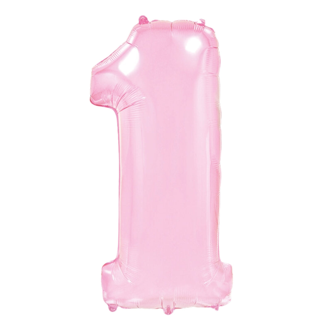 Cream Pink Blue Numbers 40" 0-9
