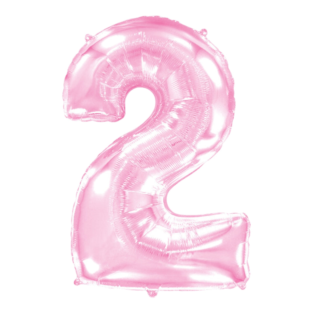 Cream Pink Blue Numbers 40" 0-9