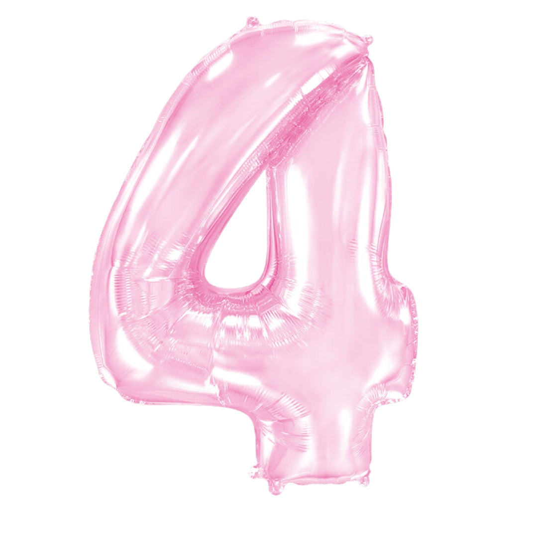 Cream Pink Blue Numbers 40" 0-9