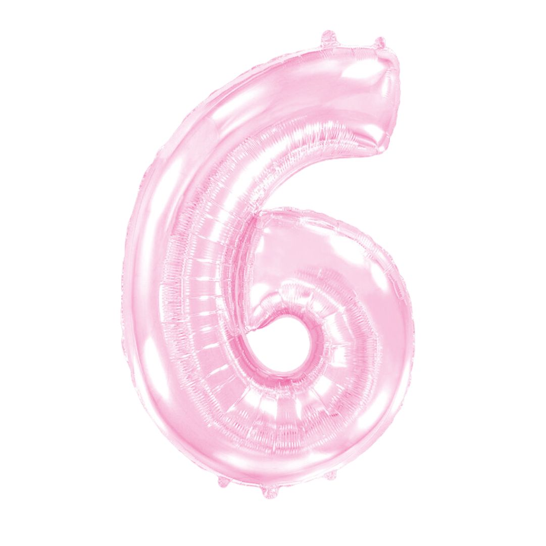 Cream Pink Blue Numbers 40" 0-9