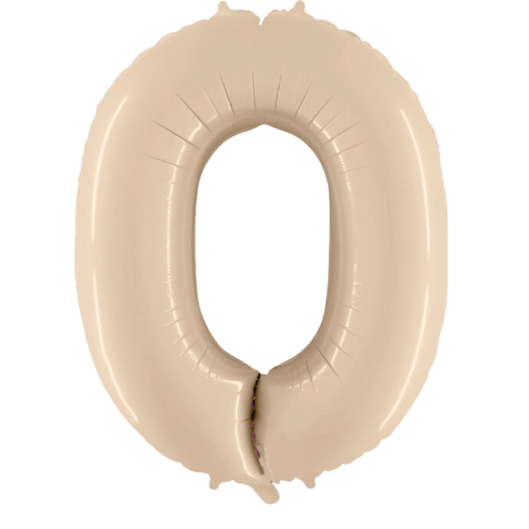 Cream Pink Blue Numbers 40" 0-9
