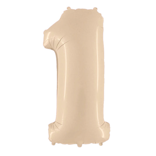 Cream Pink Blue Numbers 40" 0-9