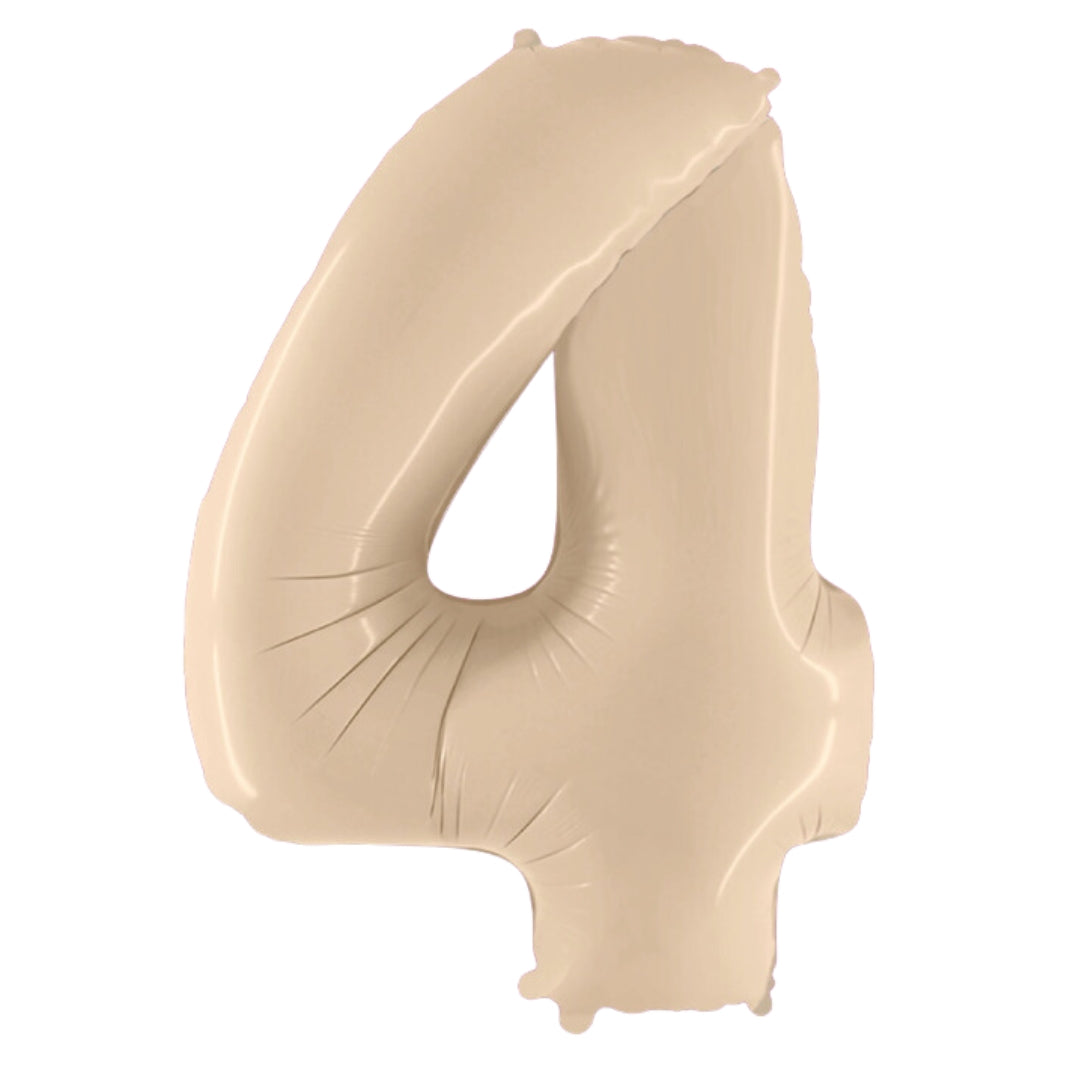 Cream Pink Blue Numbers 40" 0-9