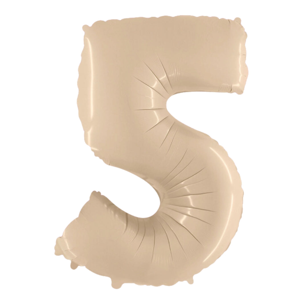 Cream Pink Blue Numbers 40" 0-9