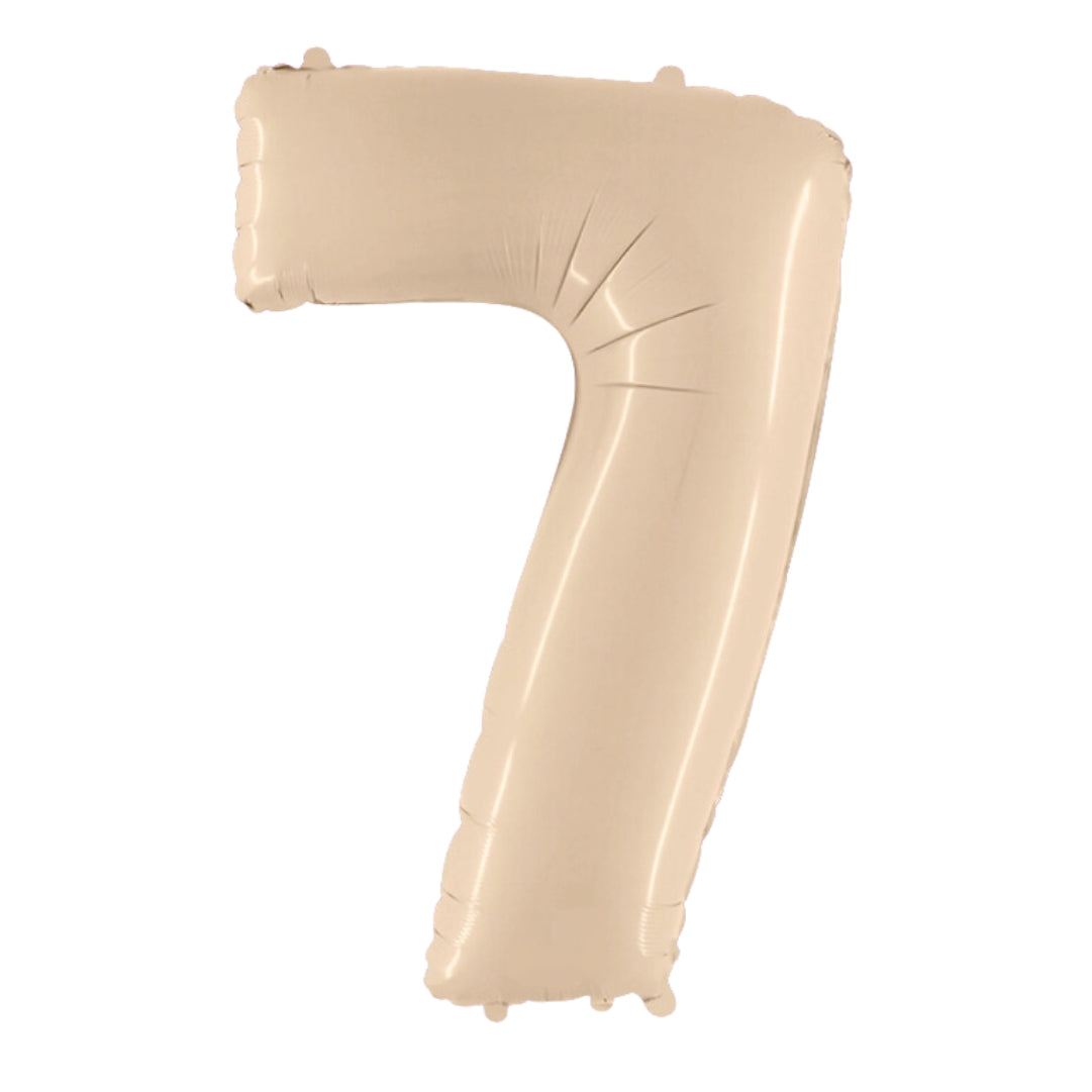 Cream Pink Blue Numbers 40" 0-9