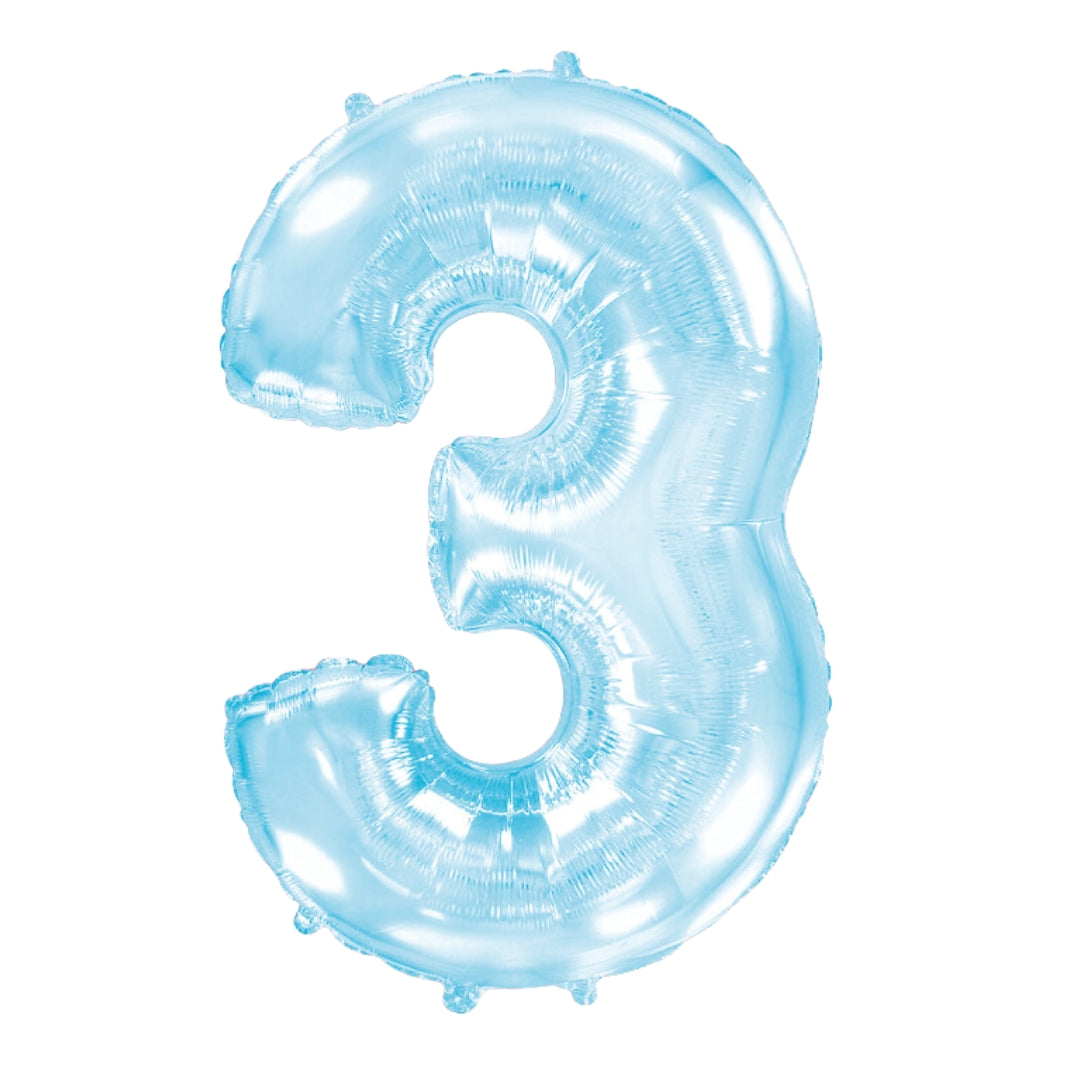 Cream Pink Blue Numbers 40" 0-9