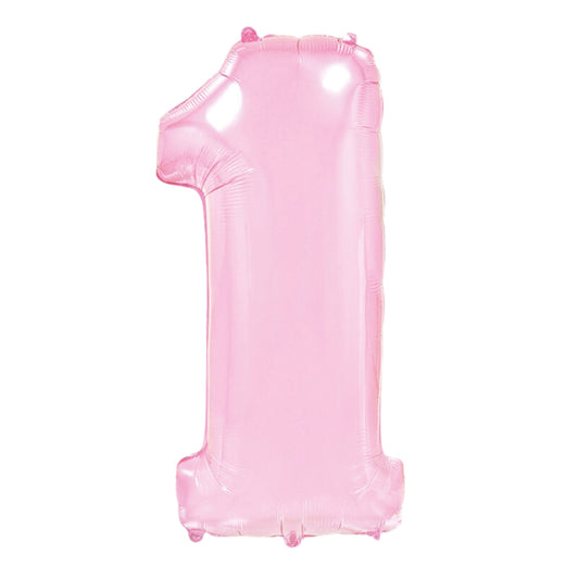 Cream Pink Blue Numbers 40" 0-9