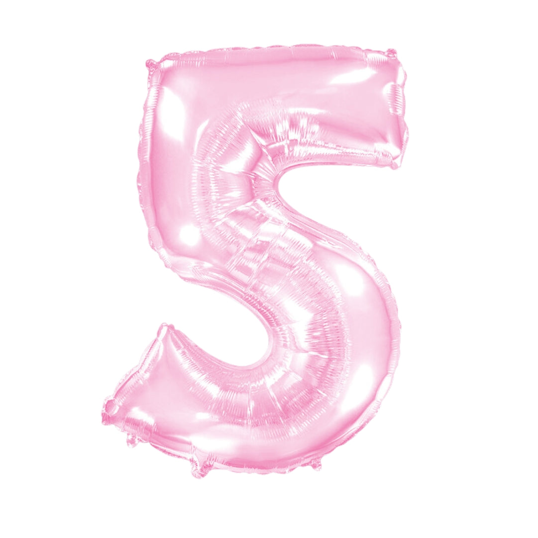 Cream Pink Blue Numbers 40" 0-9
